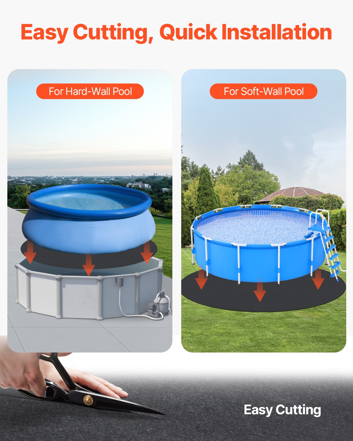 12ft Round Pool Liner Pad Swimming Pool