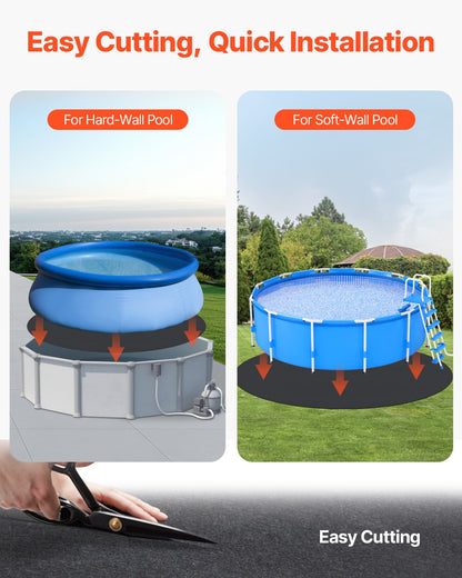 12ft Round Pool Liner Pad Swimming Pool